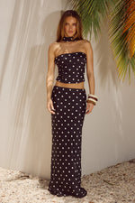 Load image into Gallery viewer, Blaine Maxi Skirt - Black Polka
