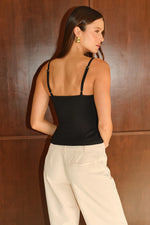 Load image into Gallery viewer, Karla Sweetheart Camisole Top - Black
