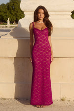 Load image into Gallery viewer, Sarta Lace Maxi Dress - Berry

