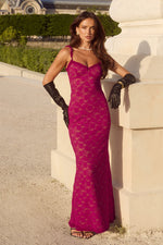 Load image into Gallery viewer, Sarta Lace Maxi Dress - Berry
