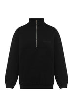 Load image into Gallery viewer, Nola Three Quarter Zip Jumper - Black
