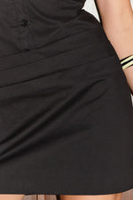 Load image into Gallery viewer, Ohilipa Fitted Shirt Mini Dress - Black
