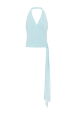 Load image into Gallery viewer, Arlowe Halter Wrap Top - Mist

