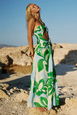 Load image into Gallery viewer, Aubrie Cut Out Halter Maxi Dress -  Amoree Blue
