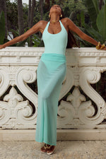 Load image into Gallery viewer, Agenta Ruched Waist Maxi Skirt - Sea Foam
