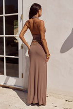 Load image into Gallery viewer, Claudia Lace Waistband Maxi Skirt - Mocha
