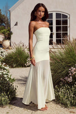Load image into Gallery viewer, Remi Strapless Maxi Dress - Lemon
