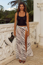 Load image into Gallery viewer, Farrah Thigh Slit Maxi Skirt - Cici White
