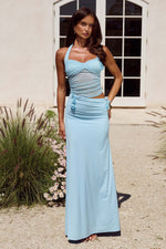 Load image into Gallery viewer, Nalita Halter Cutout Maxi Dress - Bluebell
