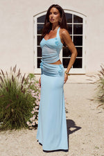 Load image into Gallery viewer, Nalita Halter Cutout Maxi Dress - Bluebell
