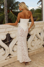 Load image into Gallery viewer, Lakita Strapless Lace Maxi Dress - White
