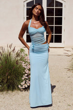 Load image into Gallery viewer, Nalita Halter Cutout Maxi Dress - Bluebell
