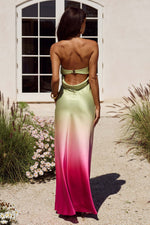 Load image into Gallery viewer, Celeste Strapless Maxi Dress - Petal Ombré
