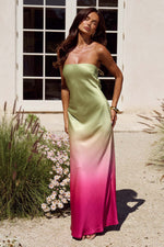 Load image into Gallery viewer, Celeste Strapless Maxi Dress - Petal Ombré

