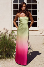 Load image into Gallery viewer, Celeste Strapless Maxi Dress - Petal Ombré
