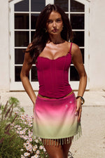 Load image into Gallery viewer, Martini Sequin Mini Skirt - Petal Ombré
