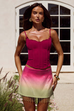 Load image into Gallery viewer, Valerie Lace Trim Bustier - Plum
