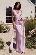 Load image into Gallery viewer, Mazini Deep Plunge Maxi Dress - Musk
