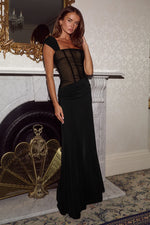 Load image into Gallery viewer, Shiya Corset Tee Maxi Dress - Black

