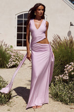Load image into Gallery viewer, Mazini Deep Plunge Maxi Dress - Musk
