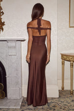 Load image into Gallery viewer, Cicely Halter Maxi Dress - Chocolate
