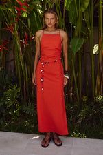 Load image into Gallery viewer, Madelena Midi Dress - Orange
