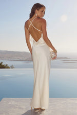Load image into Gallery viewer, Avalee Frill Trim Maxi Dress - Ivory
