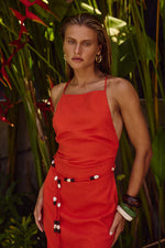 Load image into Gallery viewer, Madelena Midi Dress - Orange
