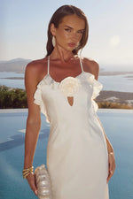 Load image into Gallery viewer, Avalee Frill Trim Maxi Dress - Ivory
