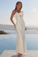 Load image into Gallery viewer, Avalee Frill Trim Maxi Dress - Ivory
