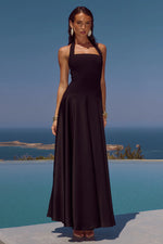Load image into Gallery viewer, Odina Square Neck Maxi Dress - Black
