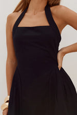 Load image into Gallery viewer, Amphora Halter Mini Dress - Black
