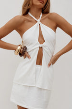 Load image into Gallery viewer, Shellie Keyhole Halter Top - White
