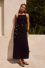 Load image into Gallery viewer, Madelena Midi Dress - Black

