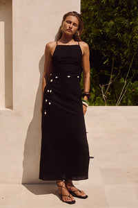 Madelena Midi Dress - Black