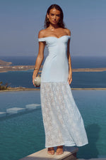 Load image into Gallery viewer, Shayla Off Shoulder Maxi Dress - Bluebell
