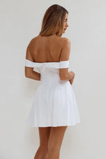 Load image into Gallery viewer, Bolta Off Shoulder Mini Dress - White
