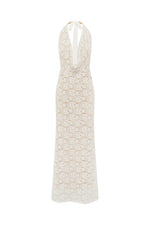 Load image into Gallery viewer, Kylo Plunge Cowl Maxi Dress - White
