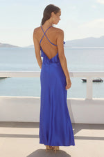 Load image into Gallery viewer, Avalee Frill Trim Maxi Dress - Sapphire
