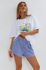 Load image into Gallery viewer, Tilka Elasticated Tie Waist Short - Blue Stripe
