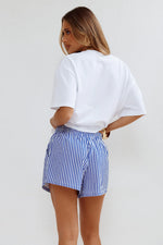 Load image into Gallery viewer, Tilka Elasticated Tie Waist Short - Blue Stripe
