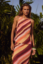 Load image into Gallery viewer, Loralei Top - Peach Stripe

