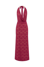 Load image into Gallery viewer, Kylo Plunge Cowl Maxi Dress - Berry
