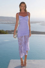 Load image into Gallery viewer, Dia Asymmetrical Hem Midi Dress - Bluebell
