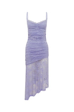 Load image into Gallery viewer, Dia Asymmetrical Hem Midi Dress - Bluebell
