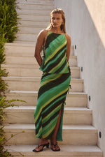 Load image into Gallery viewer, Loralei Maxi Skirt - Green Stripe
