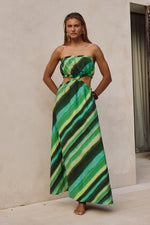 Load image into Gallery viewer, Loani Maxi Dress - Green Stripe
