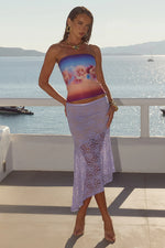 Load image into Gallery viewer, Ava Flounce Midi Skirt - Bluebell
