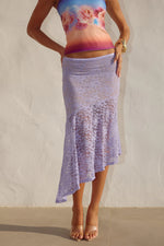 Load image into Gallery viewer, Ava Flounce Midi Skirt - Bluebell
