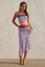 Load image into Gallery viewer, Ava Flounce Midi Skirt - Bluebell

